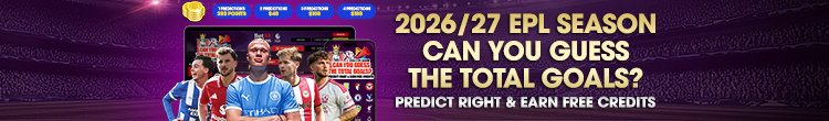 Can You Guess The Total Goals on 2026/27 EPL Season - only at BetVision88!